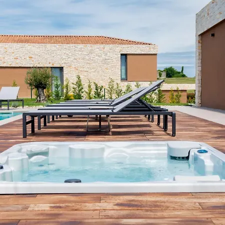 Villa Sanpadeo For Kids & Families In Istria With Jacuzzi, Sauna & Sea View Brtonigla